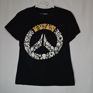 Overwatch 2016 Peace Logo Tee Blizzard Graphic Gamer Core Unisex Small Y2K Style